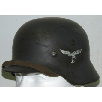 E.F 60 Double Decal Luftwaffe Steel Helm in maat 53. Espenlaub militaria