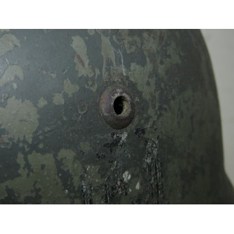 M 35 dubbeldekal Ostfront (33 Infanterie Rgt) hjälm i ommålning av fältdepån.. Espenlaub militaria