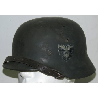 RAD M 35 ex Wehrmacht Heer double decal helmet. Espenlaub militaria