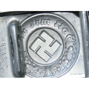 RS & Police S combattimento di fibbia in alluminio Terzo Reich.. Espenlaub militaria