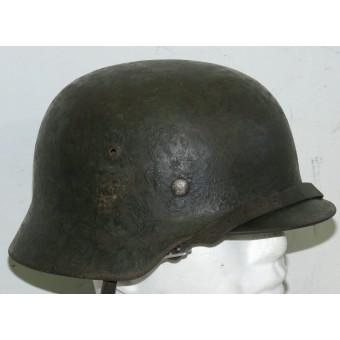 SE 66 à double autocollant Wehrmacht Heer rugueux sciure casque camo. Espenlaub militaria