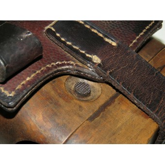 Wartime presto spalla WW1 C96 Mauser Broomhandle azionario con una custodia in pelle originale. Espenlaub militaria