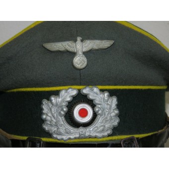 Wehrmacht heer signals NCOs visor hat in combat shape. Espenlaub militaria