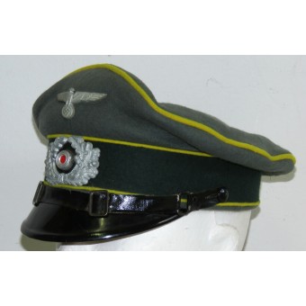 Wehrmacht heer signals NCOs visor hat in combat shape. Espenlaub militaria