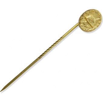 Miniatyr av ett sårmärke i guld, Verwundetenabzeichen in Gold, 1939. Espenlaub militaria