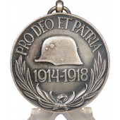 Австро-венгерская юбилейная медаль в честь ПМВ «Pro deo et patria 1914-1918»