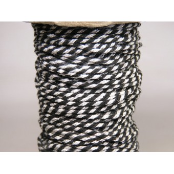 Алюминиево-чёрный плетёный шнур для петлиц и униформы подразделений СС. Espenlaub militaria