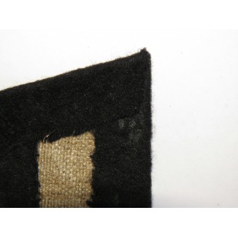 Waffen-SS, SS-Mann dejó rango pestaña collar de tela de piel de topo placa hecha. Espenlaub militaria