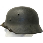 Luftwaffe steel helmet ET62 Lot No. 846. Sawdust two shades camo.