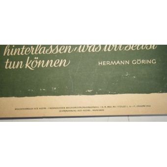 NSDAP poster,  Januar 1943. Espenlaub militaria
