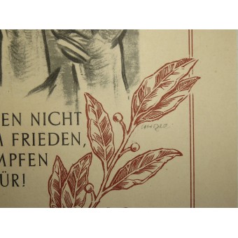 NSDAP-Plakat: Wir reden nicht über das Stück, wir kämpfen dafür!, Dr. Goebbels. Espenlaub militaria