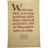 N.S.D.A.P Propaganda Poster, Adolf Hitler, 1942
