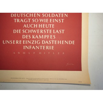 Affiche de propagande hebdomadaire NSDAP avec des citations de discours des dirigeants du Reich, 1942.. Espenlaub militaria