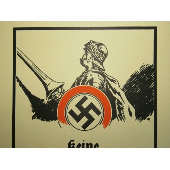 Cartel de propaganda para N.S.D.A.P con citas semanales de tercera discurso líderes Reich. Espenlaub militaria