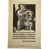 Cartel semanal del NSDAP con citas-motes propagandísticos, 1939.