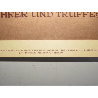 Weekly Voice of the NSDAP, propagandaposter från andra världskriget, 1942. Espenlaub militaria