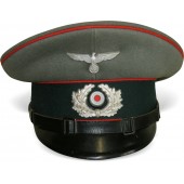 Gorra de visera de los rangos inferiores de la artillería de la Wehrmacht