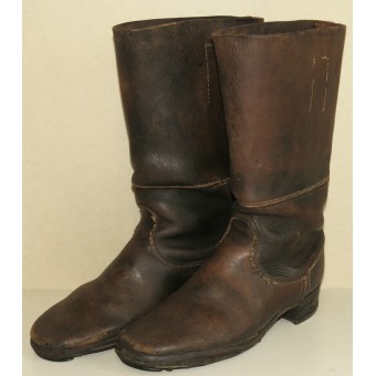 Cuero marrón largas botas de combate de la Segunda Guerra Mundial soldado alemán de la Wehrmacht, la Luftwaffe o Waffen SS. Espenlaub militaria