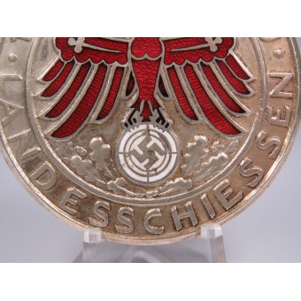 1939 Tirol Landesschiessen Shooting Award Medal - Silvered steel. Espenlaub militaria