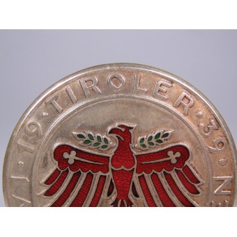 1939 Tirol Landesschiessen Shooting Award Medalj - Försilvrad stål. Espenlaub militaria