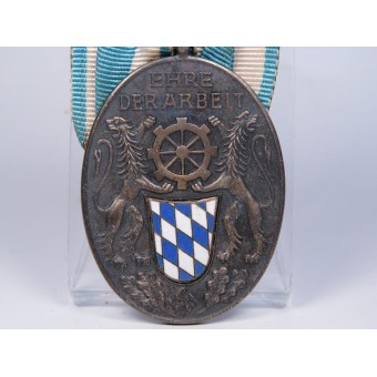 Medalla al Servicio Fiel de la Industria Bávara del III Reich en su estuche - Deschler u Sohn. Espenlaub militaria