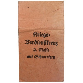 Пакет для креста Kriegsverdienstkreuz 2. Klasse mit Schwertern. Franz Jungwirth. Espenlaub militaria