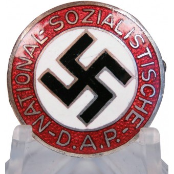 Au début NSDAP badge de membre par Otto Shickle. GES.GESCH. Espenlaub militaria