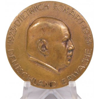 NSDAP Dietrich Eckart Medaille Deutschland Erwache 1923-1933. Espenlaub militaria