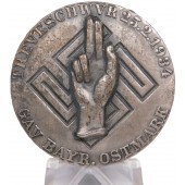 NSDAP:n kokousmerkki 1934 Ostmarkin aluetta varten