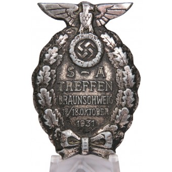 SA-Treffen-Gedenkplakette Braunschweig 1931 Jahr. Espenlaub militaria