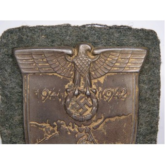 Bouclier pour la campagne de Crimée de 1941-1942. Zinc. Espenlaub militaria