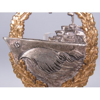Zerstörerkriegsabzeichen Deumer. Kriegsmarine destroyer war badge. Espenlaub militaria