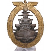 Военный знак флота экипажей линкоров Кригсмарине Flottenkriegsabzeichen- Шверин
