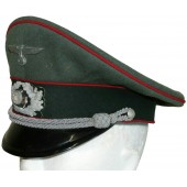 Gorra de oficial de la Wehrmacht - artillería. Peküro Stirndruckfrei