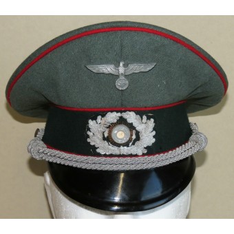Casquette dofficier de la Wehrmacht - artillerie. Peküro Stirndruckfrei. Espenlaub militaria