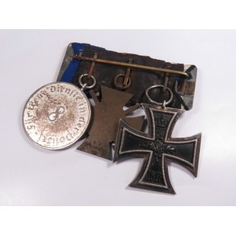 Kolmen palkinnon mitalipalkki toisen maailmansodan veteraanille, kolmannen valtakunnan poliisille. Espenlaub militaria