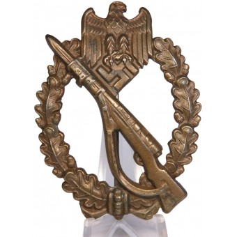 FLL Infanteriets överfallsmärke i brons, ihåligt. Välvd. Espenlaub militaria