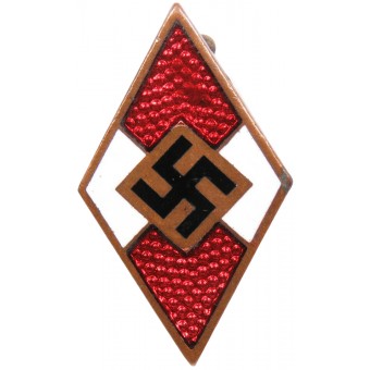 Badge de membre de la jeunesse Hitler M1 / ​​72RZM - Fritz Zimmermann. Espenlaub militaria