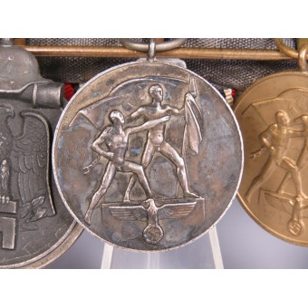Medaillenbarren mit 5 Auszeichnungen des Teilnehmers des Anschlusses von Österreich und der Tschechischen Republik. Espenlaub militaria