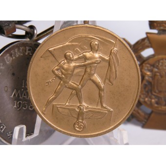 Itävallan Anschlussin ja Tšekin tasavallan ANSCHLUSSin osallistujan viiden palkinton mitalipalkki. Espenlaub militaria