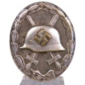 Insignia de herida de grado de plata, 1939. Buntmetall. Sin marcar