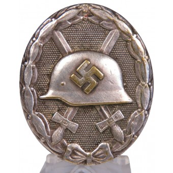 Серебряная степень знака за ранение 1939. Бунтметалл. Espenlaub militaria