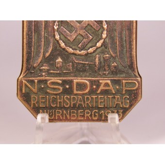 3er Reich 1933 NSDAP Reichsparteitag Nürnberg Insignia. Espenlaub militaria