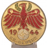 Gauleistungsabzeichen in Gold 1944  KK-Gewehr