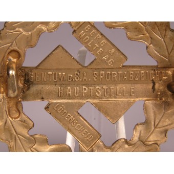 SA-Sportabzeichen 2° tipo 1935-38, bronzo, Berg & Nolte. Espenlaub militaria