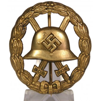 Verwundetenabzeichen 1939 en oro. Insignia magnética dorada. Espenlaub militaria