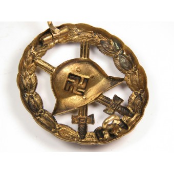 Verwundetenabzeichen 1939 in goud. Magnetische badge in verguldsel. Espenlaub militaria