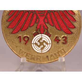 Золотой знак победителя соревнований по строевой службе в 1943 году тирольского народного ополчения. Espenlaub militaria