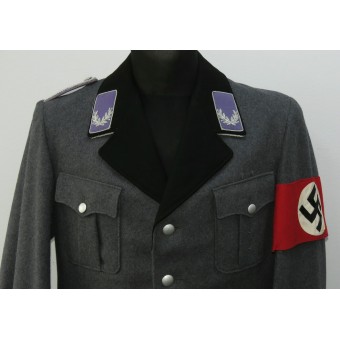 Tunique officielle et pantalon de service de la défense aérienne du Reich (RLB) au grade de Luftschutzführer. Espenlaub militaria