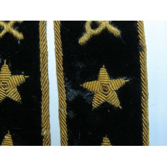 Lengüetas de cuello del Ministerio de Ferrocarriles de la URSS modelo 1955. Director General. Espenlaub militaria
